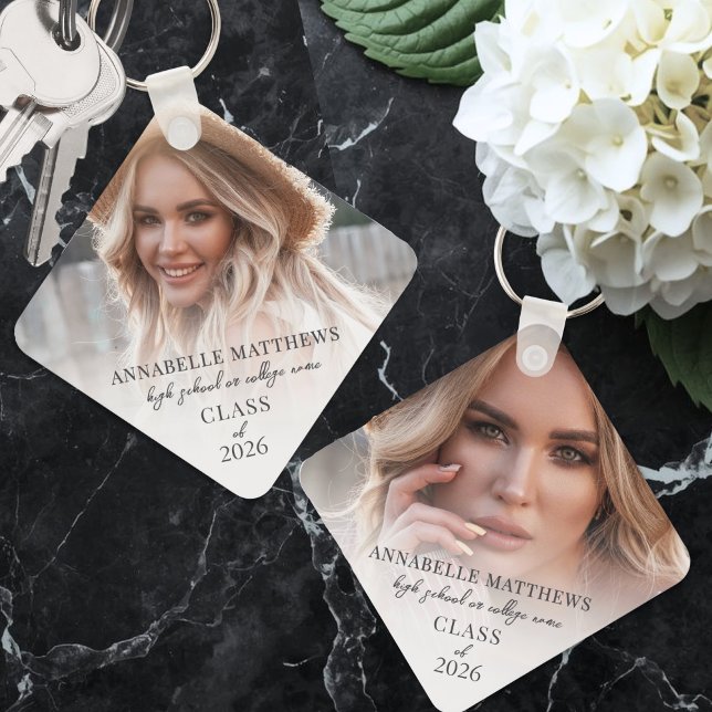 Porte-clés Photo de remise de diplômes (Elegant Photo Graduation keychain)