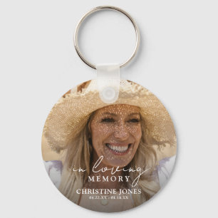 Porte-clés Photo de tribut de souvenir élégant en mémoire