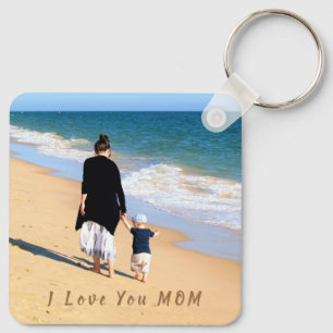 Porte-clés photo de votre maman - Je t'aime MAMAN