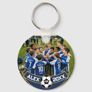 Porte-clés Photo d'équipe de football jeunesse Objet-souvenir