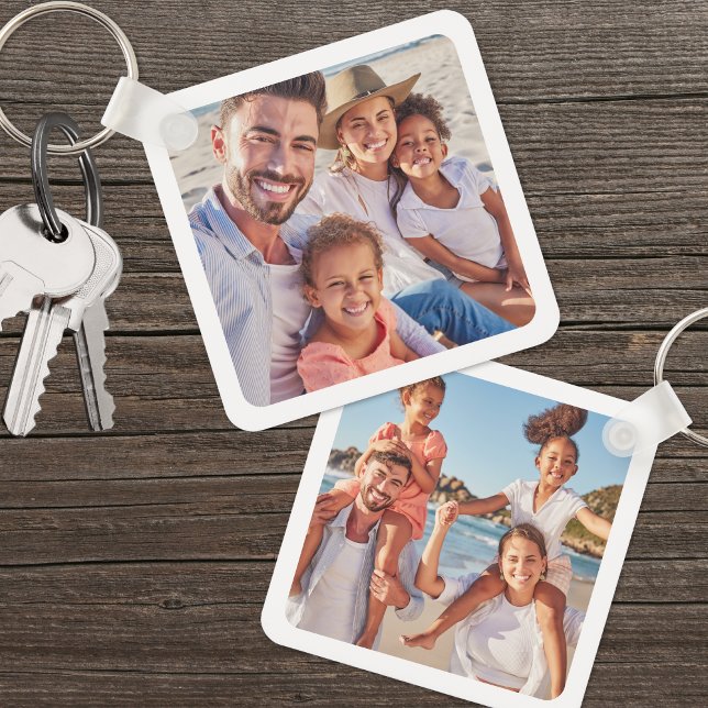 Porte-clés Photo Deux Photo Double Face Photo (Custom Two Photo Double Sided Family Photo keychain)