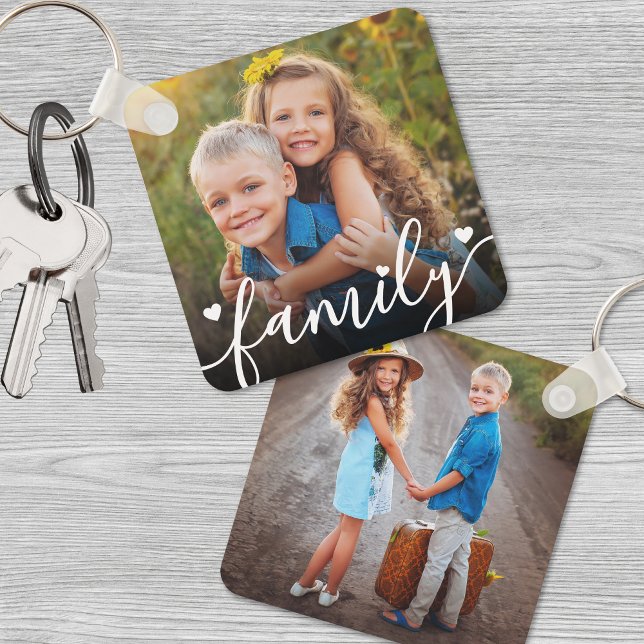 Porte-clés Photo double face personnalisée (Custom Double Sided Two Photo keychain)