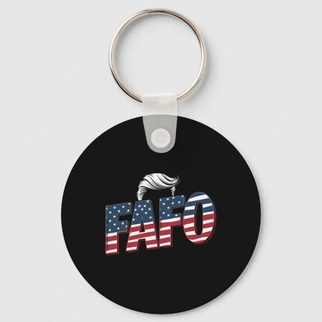 Porte-clés Photo drôle de Fafo Trump (Recto)