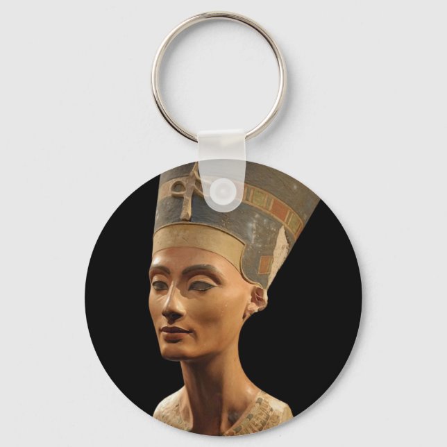 Porte-clés Photo du buste Nefertiti au Musée Neues (Recto)