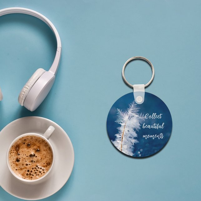 Porte-clés Photo du porte - clé des flocons de neige (Photo of snowflakes keychain
)