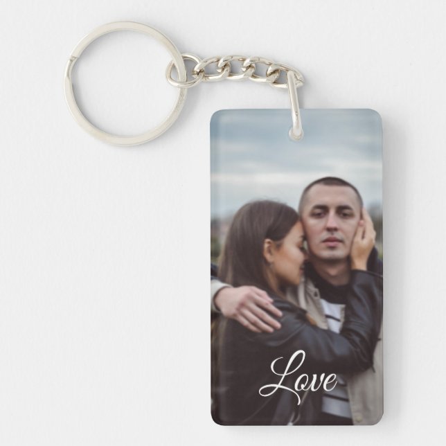 porte-clés photo et texte personnalisables (Devant)