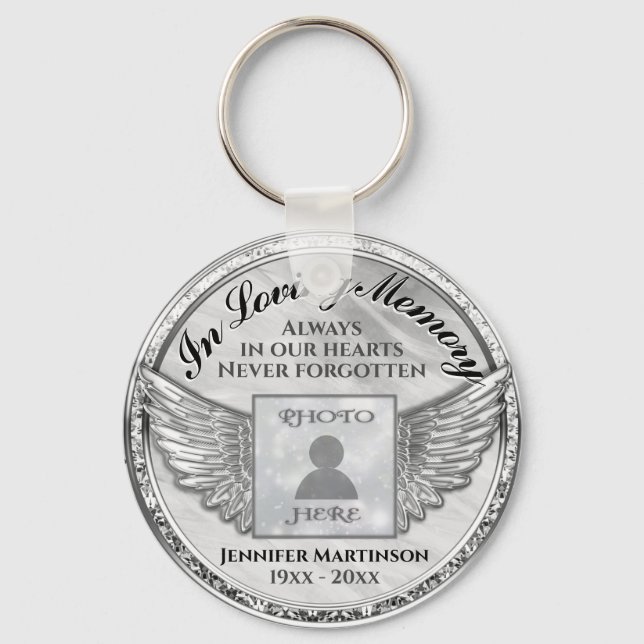 Porte-clés Photo Memorial in Loving Memory Keychain (Recto)