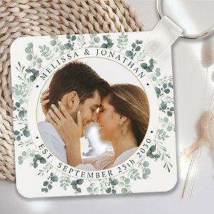 Porte-clés Photo moderne personnalisée Eucalyptus Mariage ver