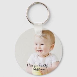 Porte-clés Photo Nom Je t'aime papa Fête des pères
