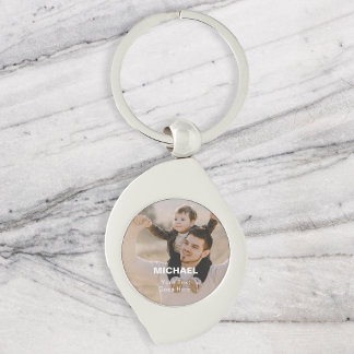 Porte-clés Photo Nom Papa Simple