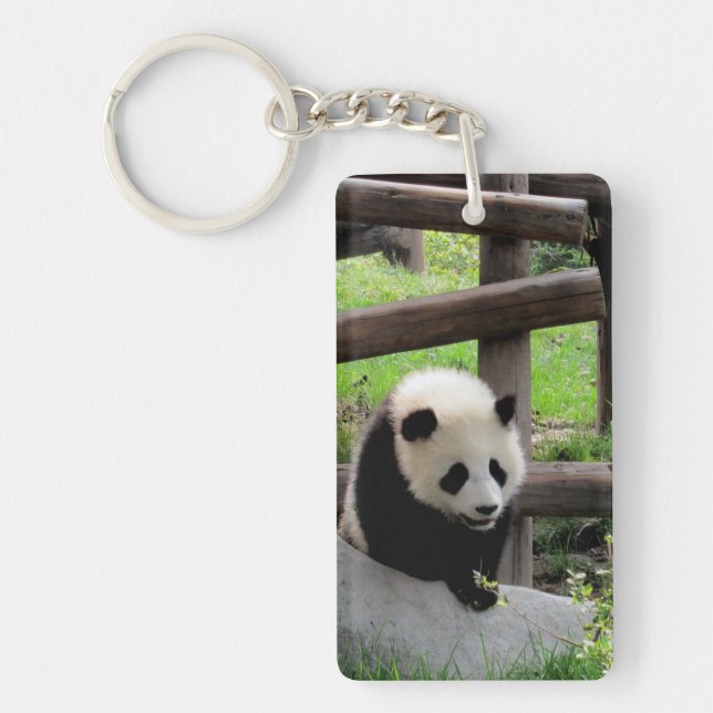 Porte-clés Photo Panda - Personnalisable (Devant)
