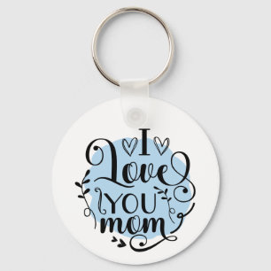 Porte-clés Photo personnalisé Je t'aime maman - Fête des mère