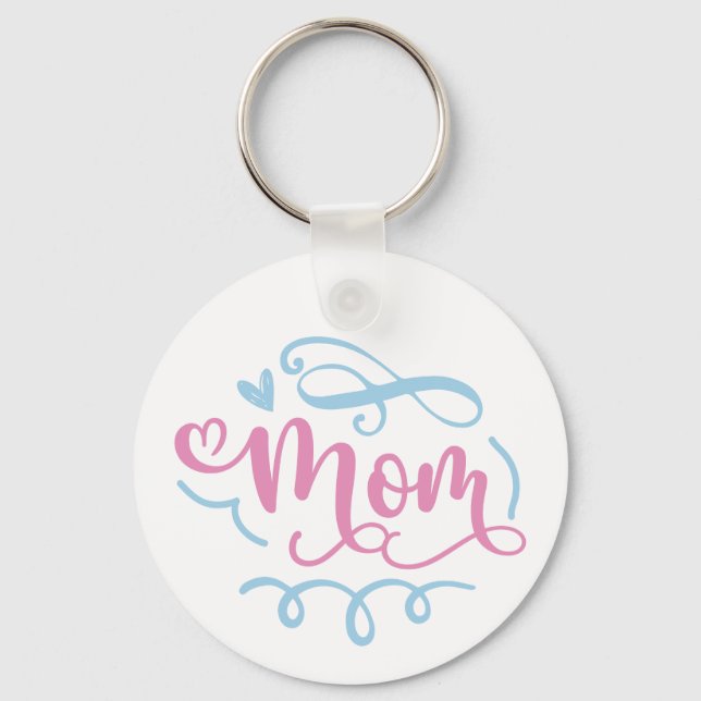 Porte-clés Photo personnalisé Maman (Recto)