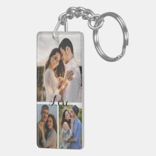 Porte-clés photo personnalisé pour couple