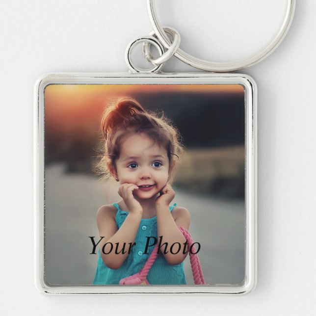 Porte-clés Photo personnalisée (Devant)
