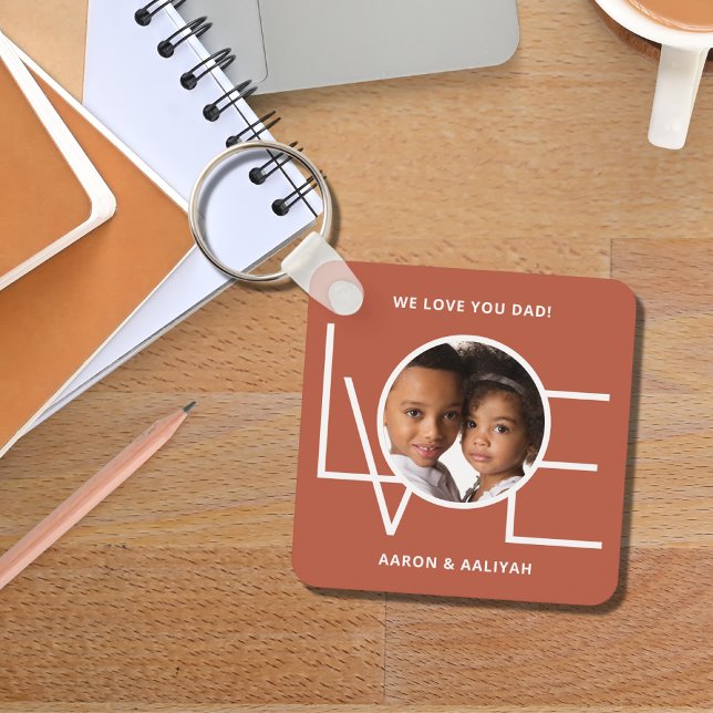Porte-clés Photo personnalisée amour que vous papa (Créateur téléchargé)