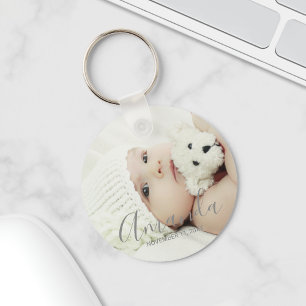 Porte-clés Photo personnalisée avec nom et texte personnalis