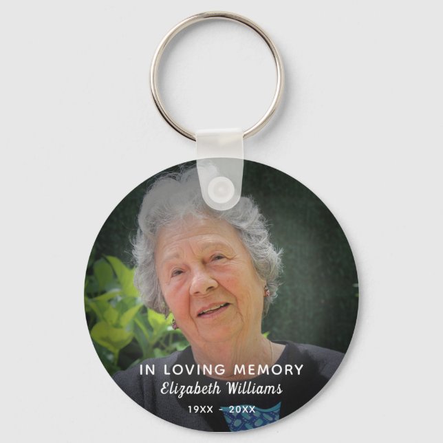 Porte-clés Photo Personnalisée Dans Loving Memory Célébration (Recto)