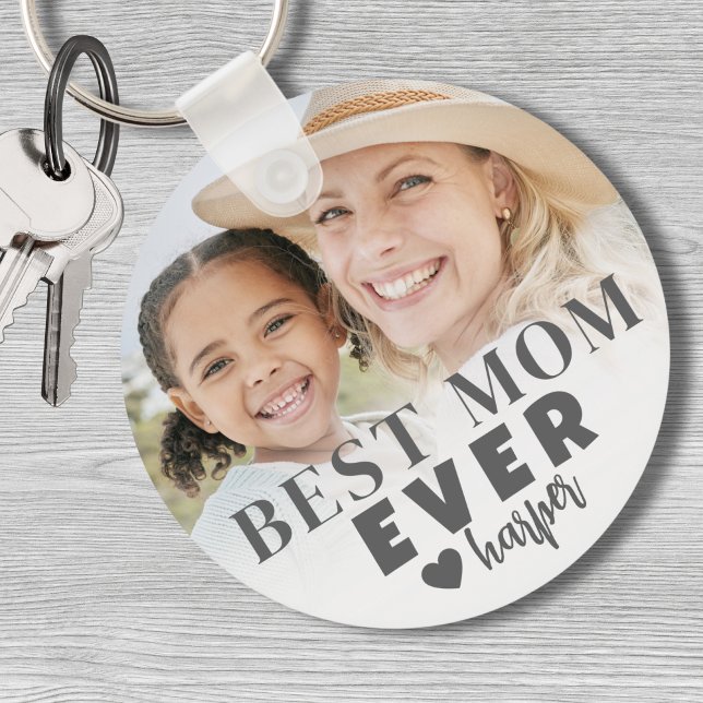 Porte-clés Photo personnalisée de Best Mom (Best Mom Ever Personalized Photo keychain)