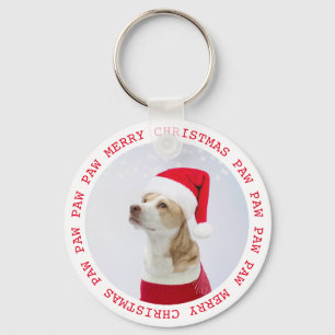 Porte-clés Photo personnalisée de Noël pour animaux de compag