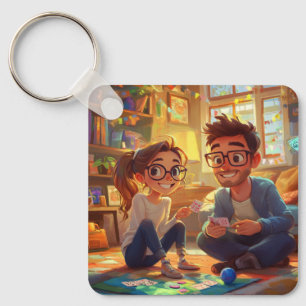 Porte-clés Photo personnalisée et année Mariage Anniversaire 