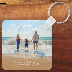 Porte-clés Photo personnalisée et texte Porte - clé Votre con