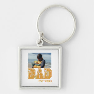 Porte-clés Photo personnalisée Fête des pères Sports Papa Bas