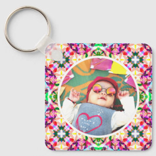 Porte-clés Photo personnalisée Fun Pink Happy Mère's Day Keep