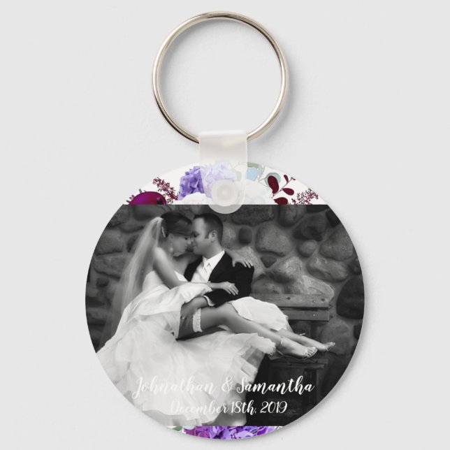 Porte-clés Photo personnalisée Porte - clé Lavender Hibiscus  (Recto)
