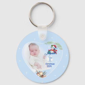 Porte-clés Photo Porte - clé keeps- baby boys 1er Noël
