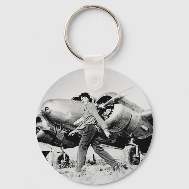 Porte-clés Photo vintage Amelia Earhart (Recto)