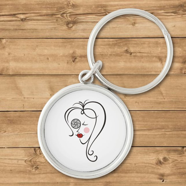 Porte-clés Photographe féminine (Créateur téléchargé)