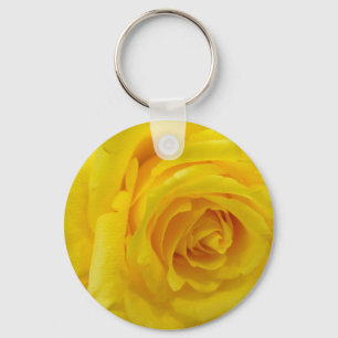 Porte-clés photographie de belle rose jaune fleur