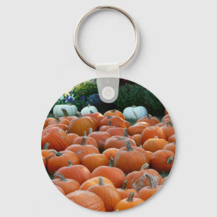 Porte-clés Photographie de récolte d'automne des citrouilles 