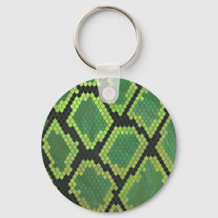 Porte-clés Photographie noir et vert de serpent
