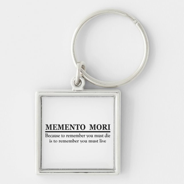 Porte-clés Phrase latine - Memento Mori (Devant)