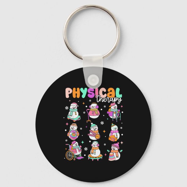 Porte-clés Physical Therapy Christmas Shirt Pt Christmas Snow (Recto)