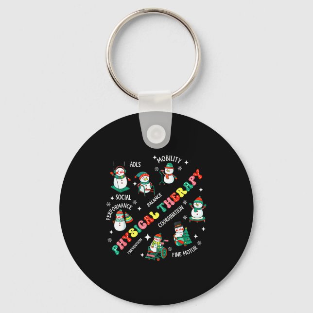 Porte-clés Physical Therapy Christmas Snowman Pt Physical The (Recto)