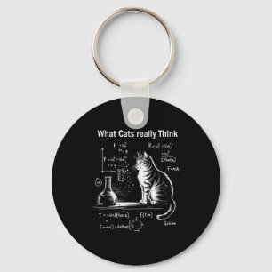 Porte-clés Physique drôle de chat Humour Design Ce que les ch