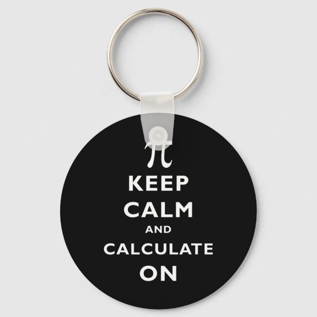 Porte-clés Pi Conserver Le Calme Et Calculer Sur Pi Jour 314  (Recto)