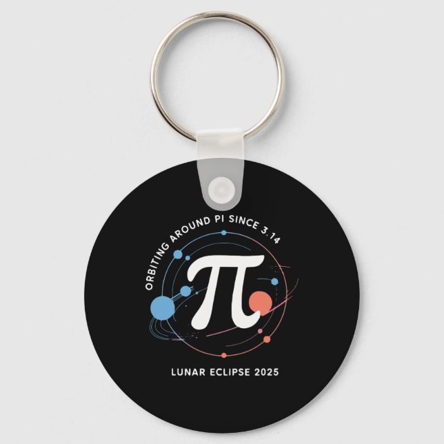 Porte-clés Pi Day Lunar Eclipse 2025 Math Cosmique (Recto)