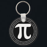 Porte-clés Pi Day Math Round<br><div class="desc">Pi Day Math porte - clé avec le symbole pi entouré par les valeurs pi dans un cercle. Choisissez le style dans le menu d'options.</div>