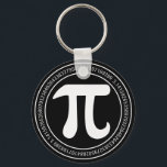 Porte-clés Pi Day Math Round<br><div class="desc">Pi Day Math porte - clé avec le symbole pi entouré par les valeurs pi dans un cercle. Choisissez le style dans le menu d'options.</div>