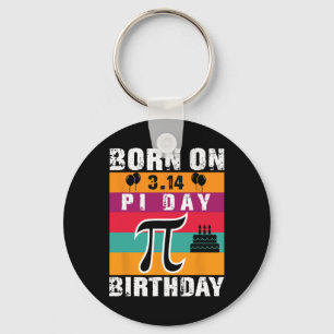 Porte-clés Pi Day Né Le Jour Du Pi Anniversaire 3.14 Gâteau
