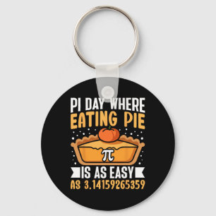 Porte-clés Pi Day Où Manger De La Tarte Est Aussi Facile - Ma