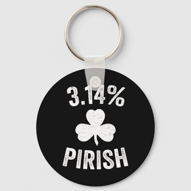 Porte-clés Pi Day St. Patrick's 3.14 Irish Funny Pirish Math (Recto)