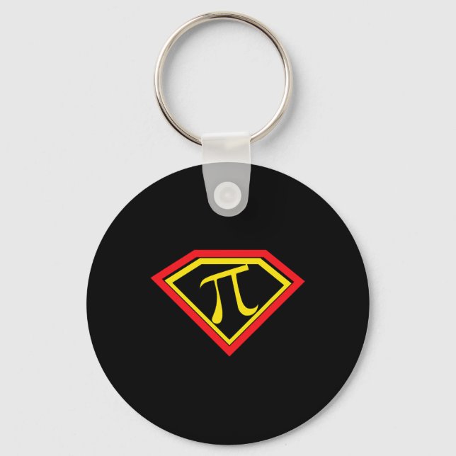 Porte-clés Pi Day Superpi Pi Superhero Mathématiques enseigna (Recto)