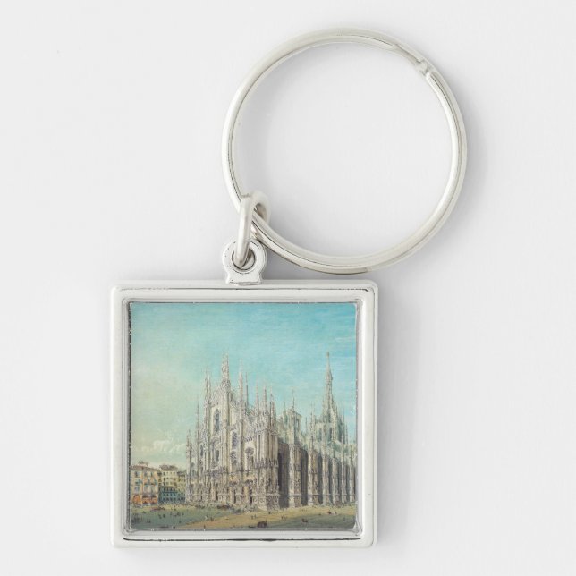 Porte-clés Piazza del Duomo à Milan par Carlo Bossoli (Devant)