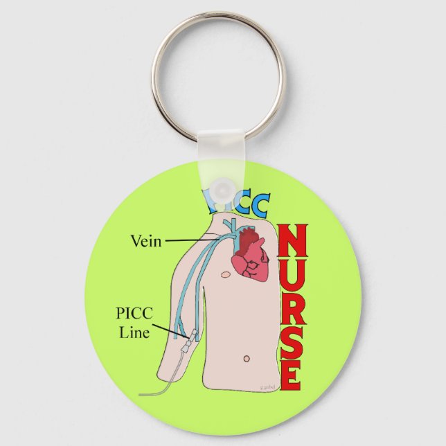 Porte-clés PICC Line Nurse Anatomical  Design Gifts (Recto)
