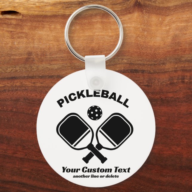 Porte-clés Pickleball Club Pickleball Paddle & Ball Custom (Recto)
